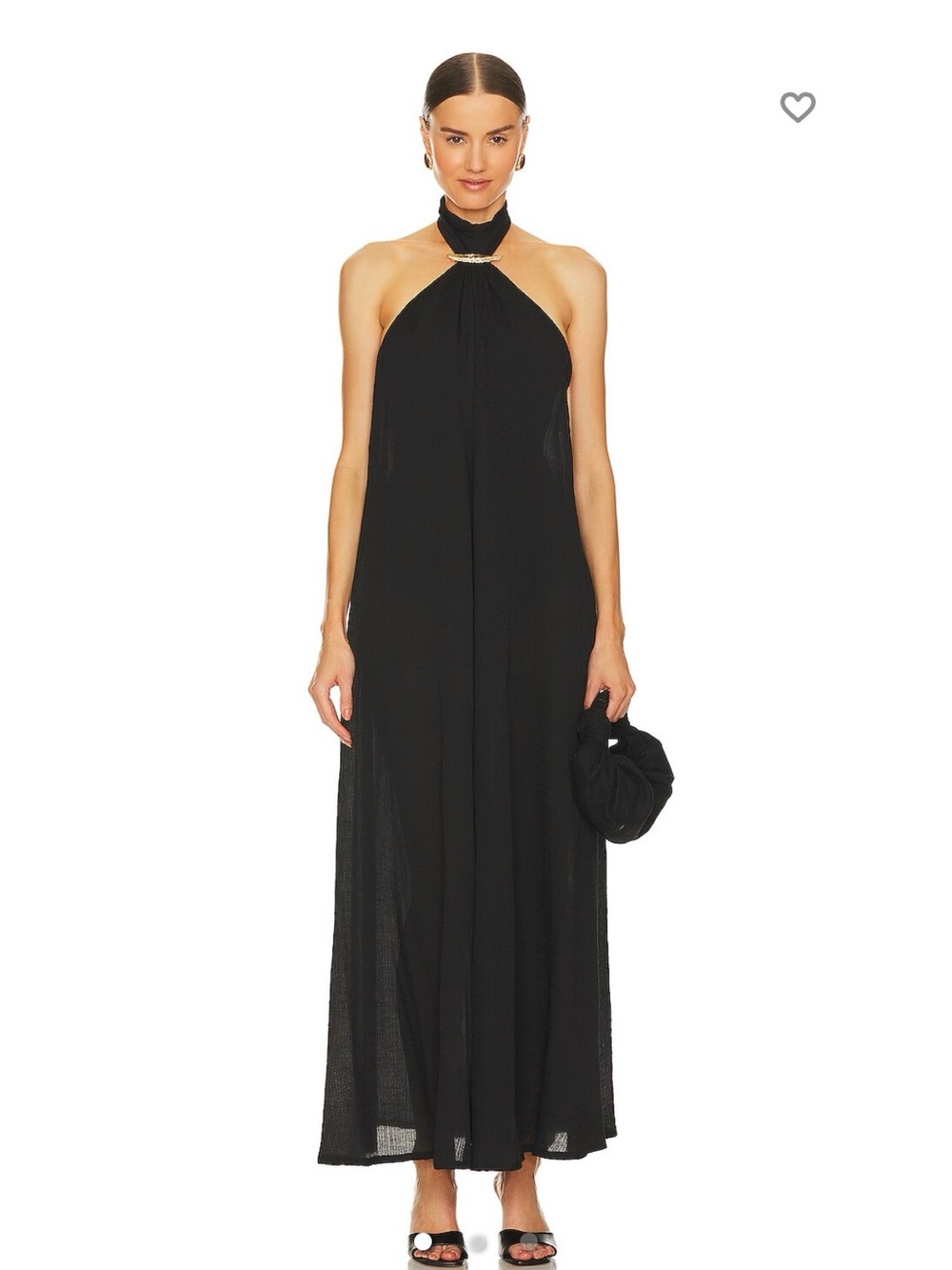 Rangel NWT Jasmine Maxi Dress Women’s Medium Halterneck Bodysuit Black Goddess
